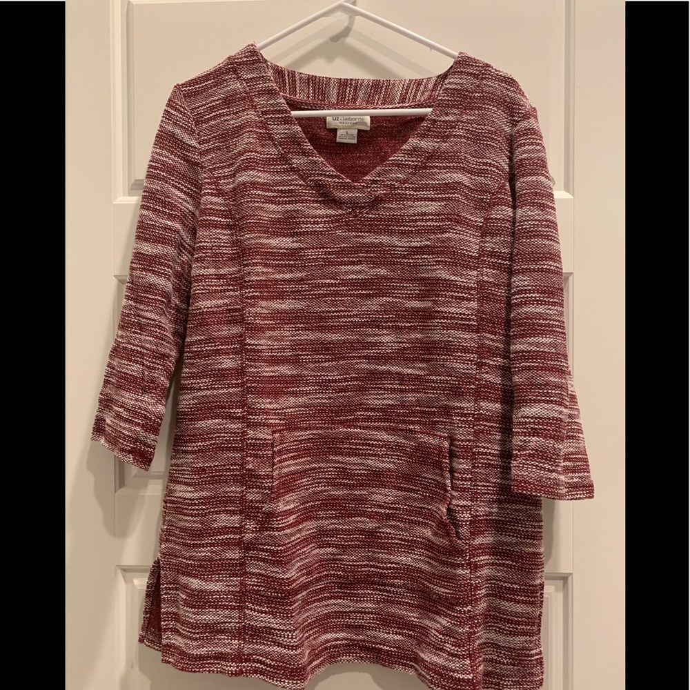 Liz Claiborne V-Neck 3/4 Sleeve Top